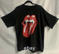 Vintage Rolling Stones Halloween Fangs Oakland Halloween 90s T Shirt Large XL
