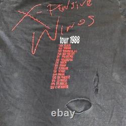 Vintage Rolling Stones Keith Richards X-Pensive Winos Tour 1988 T-Shirt fits L