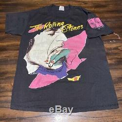 Vintage Rolling Stones North American Tour 1989 Mick Jagger Andy Warhol Shirt