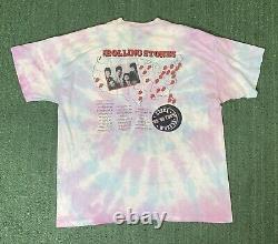 Vintage Rolling Stones Steel Wheels 1989 1990 Shirt Size L/XL Rare Tie Dye