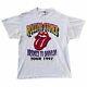 Vintage Rolling Stones T Shirt Adult Sz Large White Bridges To Babylon Tour 1997