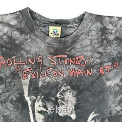 Vintage Rolling Stones T-Shirt Sz XL Liquid Blue USA Single Stitch