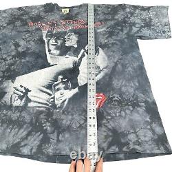 Vintage Rolling Stones T-Shirt Sz XL Liquid Blue USA Single Stitch