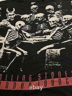 Vintage Rolling Stones T-Shirt Voodoo Lounge All Over Print 90s Single Stitch XL