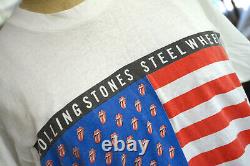Vintage Rolling Stones T-shirt Steel Wheels 1989 North American Tour XL