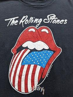 Vintage Rolling Stones Tattoo You 1981 U. S. Concert Tour Shirt Medium 80s Rock