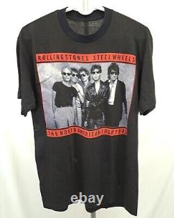 Vintage Rolling Stones Tee, Steel Wheels Tour ©1989 Promotour Us Inc. Size Med