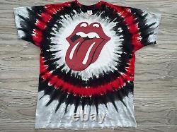 Vintage Rolling Stones Tie Dye Tour Merch T-Shirt Men's Size (XL) Brockum 90s