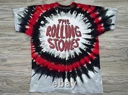 Vintage Rolling Stones Tie Dye Tour Merch T-Shirt Men's Size (XL) Brockum 90s