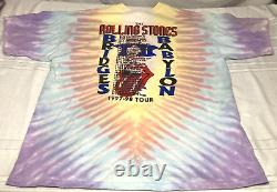 Vintage Rolling Stones Tour Shirt Tie Dye Bridges To Babylon (XL) Gildan