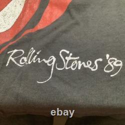 Vintage Rolling Stones Tour T-Shirt American Casual Made In Usa Free Easy Size L