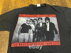 Vintage Rolling Stones Tour T Shirt XL 1989 North American Tour Steel Wheels USA