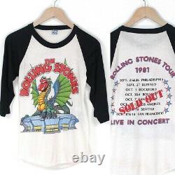 Vintage Rolling Stones Tour T-shirt Original 1981 Rolling Stones T-shirt 80s
