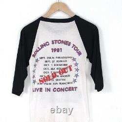 Vintage Rolling Stones Tour T-shirt Original 1981 Rolling Stones T-shirt 80s