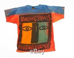 Vintage Rolling Stones Voodoo Lounge 1994 All Over Print Tie Dye T Shirt XL