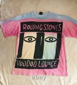 Vintage Rolling Stones Voodoo Lounge Tie Dye Concert Tee XL Brockum 1994