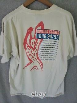 Vintage Rolling Stones Voodoo Lounge Tour 1994 T-shirt White Size XL Brockum