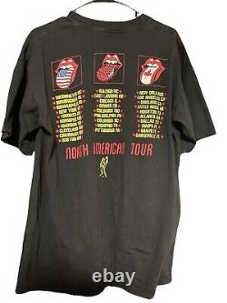 Vintage Rolling Stones Voodoo Lounge Tour T-Shirt Brockum XL Double Sided Single