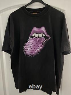 Vintage Rolling Stones Voodoo Lounge World Tour 94/95 Black Purple Shirt. XL