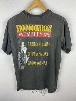Vintage Rolling Stones Voodoo Nights 1995 Wembley Mick Jagger Mens T Shirt Sze M