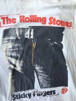 Vintage Rolling Stones shirt Sticky Fingers L Mick Jagger 1989 Original