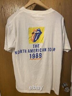 Vintage Shirt 1989 Rolling Stones Tour Rock Blues North American 90s 80s Y2K