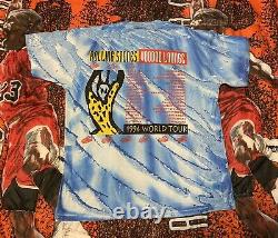 Vintage T Shirt Rolling Stones 1994 Voodoo Lounge RARE PRINT Tie Dye Brockum XL