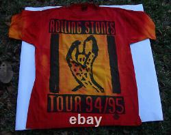 Vintage THE ROLLING STONES WORLD TOUR VOODOO LOUNGE 1994/95 T-Shirt XL OFFICIAL