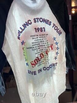 Vintage The Rolling Stones 1981 Sold Out Tour Stadium Dragon Raglan T Shirt Sz M