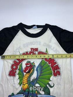 Vintage The Rolling Stones 1981 Sold Out Tour Stadium Dragon Raglan T Shirt Sz S