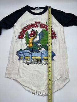 Vintage The Rolling Stones 1981 Sold Out Tour Stadium Dragon Raglan T Shirt Sz S