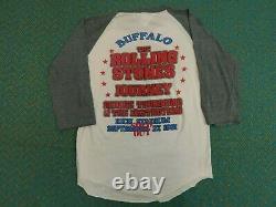 Vintage The Rolling Stones 1981 Tour Live in Concert Raglan T shirt Size Large