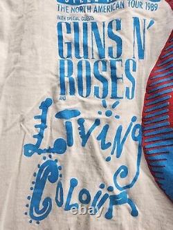 Vintage The Rolling Stones 1989 Steel Wheels Tour Shirt Guns N Roses XL Oneita