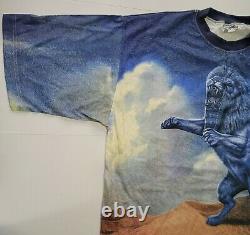 Vintage The Rolling Stones Bridges To Babylon All Over Print Blue1998 Tshirt XL