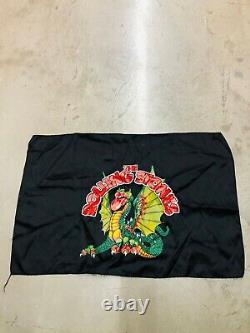 Vintage The Rolling Stones Dragon Tour Green Red Black Tapestry Banner Silk Post