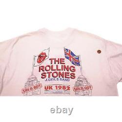 Vintage The Rolling Stones Europe 82 Tee Shirt 1982 Size Large