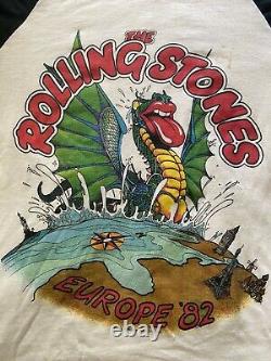 Vintage The Rolling Stones Europe Tour 1982 Band T-Shirt Size S J. Geils Band