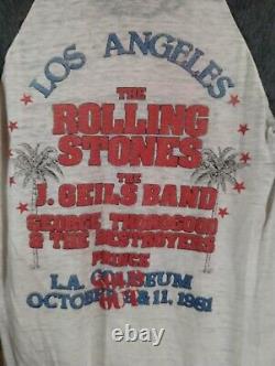 Vintage The Rolling Stones LA. 1981 Tour T-Shirt Size M The Knits. Well Loved