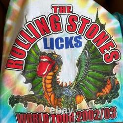 Vintage The Rolling Stones Licks World Tour 2002/03 Shirt Mens XL