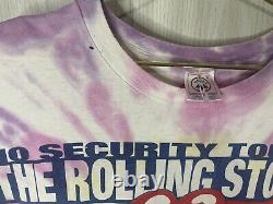Vintage The Rolling Stones No Security Tour 1999 Mens Shirt Tie Dye XL HTF RARE