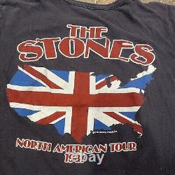 Vintage The Rolling Stones North American Tour Concert T Shirt 1981 Size Men's L