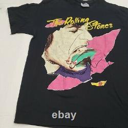 Vintage The Rolling Stones Rock Band Music Tee Jays T-Shirt Large Good Condition