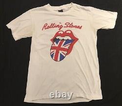 Vintage The Rolling Stones Shirt 1971 UK Tour 3D RARE 3D Emblem Tag Band Tee L