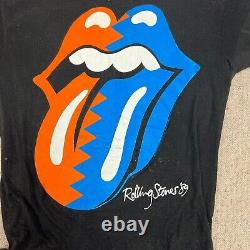 Vintage The Rolling Stones Shirt Medium Black 1989 North America Tour