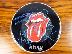 Vintage The Rolling Stones Signed Graphic Drum Head 2 Letters Of COA Rock Music