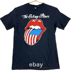 Vintage The Rolling Stones T-Shirt Medium 1981 Single Stitch Double Sided Rock
