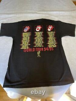 Vintage The Rolling Stones Voodoo Lounge World Tour T-Shirt 1994 1995 L Brockum