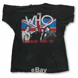 Vintage The Who American Tour 82 T-Shirt Sz L The Rolling Stones Led Zeppelin