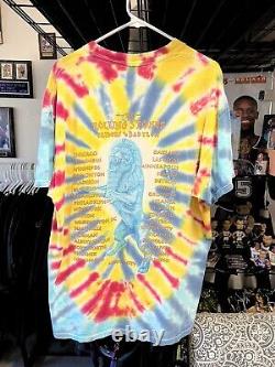 Vintage XL Rolling Stones Bridges To Babylon Tie Dye Tour T-Shirt 1997