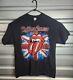 Vintage Y2k Rolling Stones Concert Tour Black Shirt Size Xl Fangs Cartoon Rare
